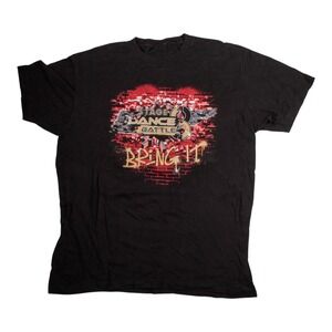 Men's Dance Battle 8 T Shirt Size Large Black Short Sleeve Crew Neck Cotton